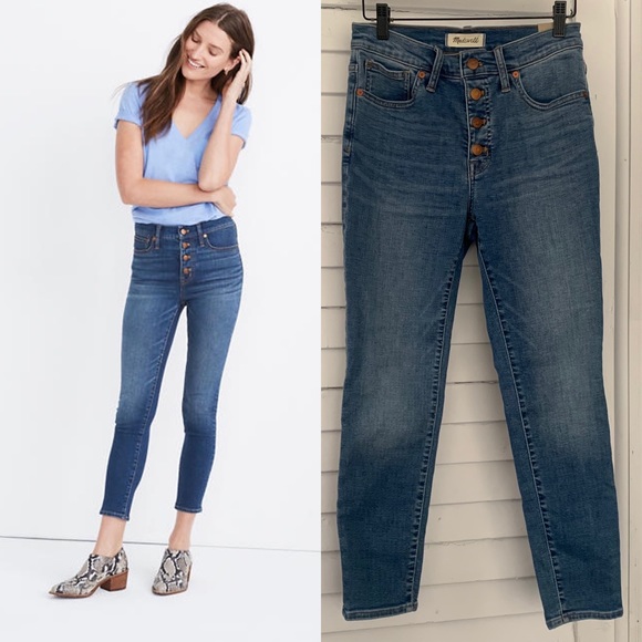 Madewell 9" Mid-Rise Crop Jeans Button Edition S. 27 - Picture 2 of 9